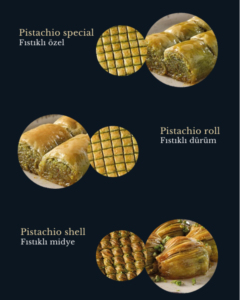 Assortiment de baklava turc aux pistaches de qualité supérieure, traditionnel, fait main, certifié halal, boîte en vrac - Product Image 3