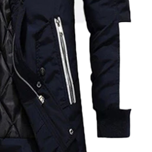 Manteau coupe-vent confortable et à la mode Cordura fermeture à glissière polyvalent longue longueur pour les activités d'hiver respirant Style décontracté - Product Image 3