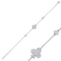 Bracelet à breloques en argent sterling 925, motif Reine de Pique, orné de zircons brillants, fabrication artisanale turque, vente en gros