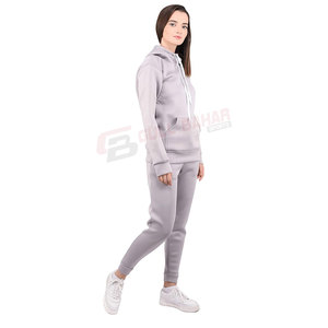 Survêtement pull respirant pour femme vêtements d'hiver décontractés à manches longues avec col à capuche couleur unie vierge - Product Image 4
