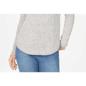 Cardigan in Maglia Premium da Donna Charter Club, Stile Aperto, Traspirante, Grigio, con Applicazioni, Taglia XS, Casual per l'Autunno - Product Image 3