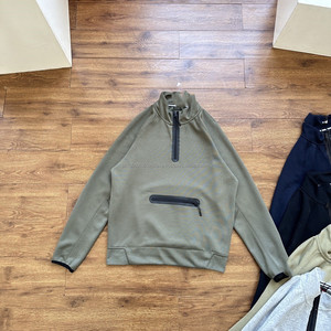 Sudadera con Cierre de Cremallera y Logotipo Personalizado de Moda 2025, Tejido de Punto con Capa de Aire, 100% Algodón, Secado Rápido, Transpirable, Sudadera Casual para Hombre con Cierre de Cremallera de un Cuarto, Felpa de Alta Calidad - Product Image 6