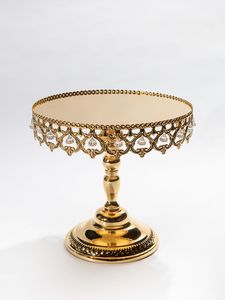 Support à gâteau de conception décorative nouvelle génération, lisse et solide, avec base géométrique, couleur dorée, support à gâteau pour mariage et anniversaire - Product Image 5