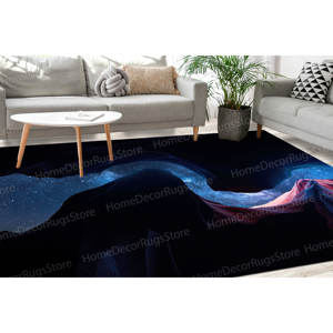 <b>Black</b> Rug, <b>Runner</b> Rug, Office Decor Rug, Printed Rug,Nonwoven Soft Rug - Product Image 3