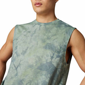 Nueva Camiseta Deportiva de Algodón Tejido para Hombre, Corte Ajustado, Transpirable, Tallas Grandes, Logotipo Personalizado, Color Personalizado - Product Image 5