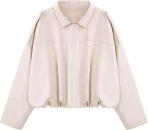 <b>Men's</b> Women's Casual Spring 100% Cotton Satin Faux <b>Suede</b> Breathable Windproof Waterproof Customizable Front Athletic Varsity - Product Image 1