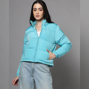 New Wholesale Women Puffer Jackets Water Resistant Puffer <b>Coat</b> <b>Long</b> Sleeve Solid Color Puffer Jackets For Women - Product Image 3