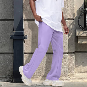 กางเกงวอร์มผ้าฟลีซสำหรับผู้ชาย, กางเกงวิ่งจ๊อกกิ้งผ้าคอตตอนย้อมสีเรียบป้องกันรอยยับกางเกงของผู้ชายสีพื้น - Product Image 3