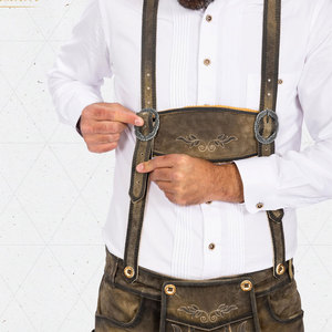 Oktoberfest Lederhosen décontracté de haute qualité pour hommes en couleur unie Nouveau style d'hiver Lederhosen - Product Image 6