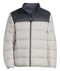 Men's High Quality Soft <b>Silver</b> Grey <b>Puffer</b> <b>Jackets</b> with Collar Full Zipper Two Side Pockets for Winter - Product Image 6
