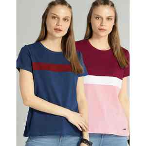 Camiseta de Algodón con Cuello en V Extra Grande Personalizada para Mujer, Corte Clásico, Estilo Casual Urbano, Manga Corta - Product Image 5