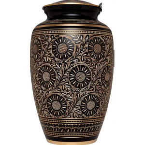 Urne funéraire extra large pour adulte, en laiton, finition mate, design vintage, style américain, pour cendres humaines, fournitures funéraires - Product Image 6
