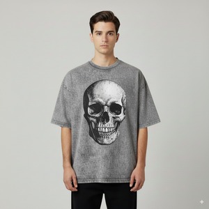 Camiseta de lavado ácido de alta calidad, Camiseta con estampado DTF DTG de sublimación personalizada, camisetas con estampado gráfico de moda para hombre de diseñador de moda - Product Image 5