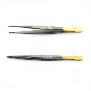 Fórceps de tejido atraumático DeBakey, 8 \ ", puntas rectas de 2,5mm de ancho, tejido vascular Manual de acero inoxidable alemán de grado médico - Product Image 2