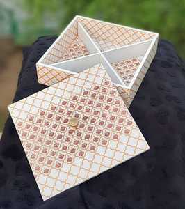 Cajas de madera decorativas estampadas para frutas secas, cajas de almacenamiento de hojas secas - Product Image 2