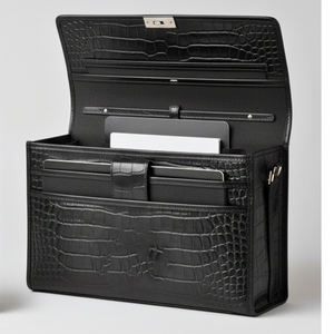 Bolso de Moda en Oferta, de Cuero PVC con Patrón de Cocodrilo, Cierre de Cremallera, Acabado Liso, Borla Elegante, Alta Calidad, Gran Capacidad - Product Image 3