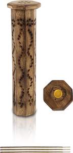 Wooden <b>Incense</b> Stick & <b>Cone</b> Burner Holder Tower Large Organic Eco Friendly Ash Catcher Agarbatti Holder Rustic Style Hand Carved - Product Image 4