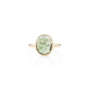 Anillo de mujer de turmalina de corte desigual Natural de oro amarillo sólido de 18 quilates al por mayor último diseño piedra única fiesta de boda diaria - Product Image 1