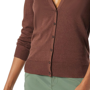 Cárdigan de suéter de mejor diseño para mujer Cárdigan cómodo y transpirable para mujer Suéter a granel - Product Image 3