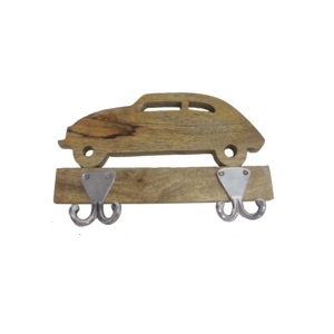 Metal And Wooden Walnut Finished <b>Key</b> <b>Holder</b> Decorative <b>Wall</b> Hook Coat Hanging and <b>Wall</b> Decorative Wooden and Metal <b>Wall</b> Hook - Product Image 3