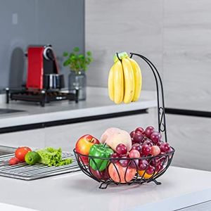 Cesta de Frutas Metálica Artesanal que Exhibe una Maestría en la Fabricación para Uso Decorativo en la Cocina - Product Image 6