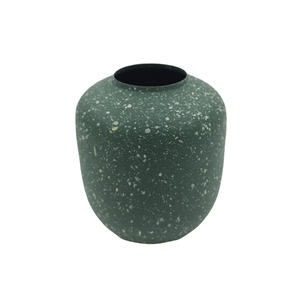 <b>Unique</b> Design Tableware Decorative Flower <b>Vase</b> Dark Green Finishing for Home and Wedding Decoration Metal <b>Vase</b> Handmade - Product Image 1