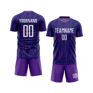 เสื้อฟุตบอลสีม่วงสำหรับฤดูร้อนเสื้อฟุตบอล2025ออกแบบด้วยการระเหิดความร้อนสำหรับฤดูร้อนชื่อผู้เล่นที่กำหนดเอง - Product Image 1