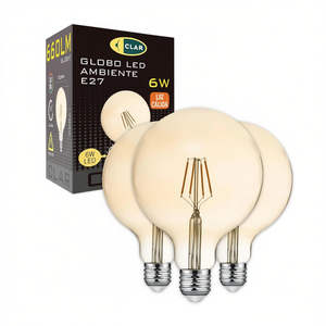 6W G125 LED Filament <b>Bulb</b> E27 Amber Tone Energy Efficient LED <b>Bulbs</b> - Product Image 2