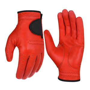 Gants de golf en cuir de mouton pur de couleur unie faits sur mesure, respirants et antidérapants, gants en cuir pour hommes - Product Image 1