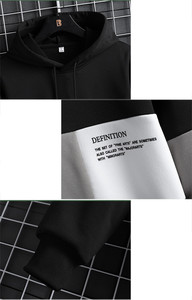 New Korean Style Casual Suit Trendy Hood Sweatshirt T-<b>Shirt</b> Sweatpants XL Fitness Activewear <b>Fleece</b> Gym <b>Mens</b> Tracksuit Set - Product Image 4