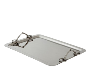 Bandeja de Metal con mango fundido pulido y espejo elegante, bandeja decorativa para servir mesa para cocina, comida, Hogar, Restaurantes, ecológica - Product Image 5