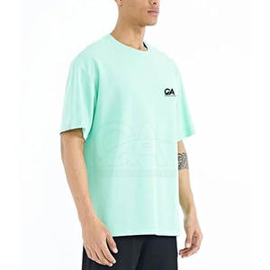 Dernier design T-shirt à épaules tombantes de couleur unie pour hommes T-shirt à épaules tombantes pour hommes, durable et à séchage rapide - Product Image 3