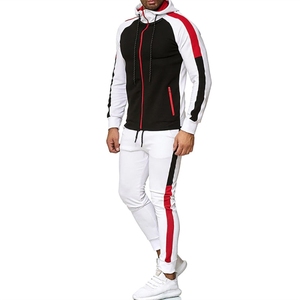 Newe haute qualité hommes vêtements deux pièces Joggers survêtement ensemble hommes sweats à capuche tenues décontractées hommes vêtements de sport - Product Image 4