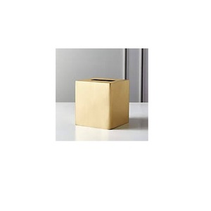 Boîte à mouchoirs en laiton de conception moderne pour ustensiles de cuisine et vaisselle, boîte à mouchoirs en laiton de couleur or à vendre - Product Image 2
