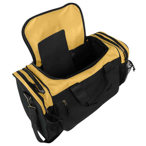 Bolsas de Deporte Grandes Personalizadas Negras y Amarillas con Porta Botella de Agua y Bolsillo de Malla - Product Image 5