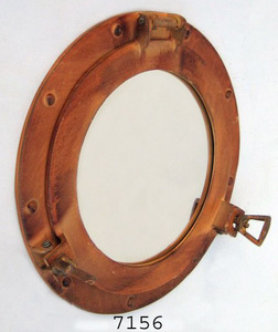 Antiguo de aluminio náutico nuevo ojo de buey náutico con espejo menos producto de decoración de ventana de vidrio transparente para la venta hecho en La India - Product Image 5