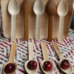 Premium Eco-Friendly Durable Biodegradable Compostable Palm Leaf Spoon Sustainable Cutlery for Parties and Events - Product Image 3