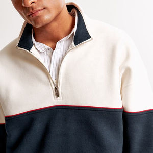 Sudaderas Personalizadas al por Mayor con Media Cremallera y Manga Larga para Hombre, Mezcla de Algodón, Ropa Deportiva para Entrenamiento al Aire Libre - Product Image 5