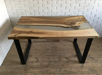 Well Nouvelle arrivée Table à manger en résine époxy et en bois personnalisée et collection de meubles en bois et magasin de meubles de salle à manger