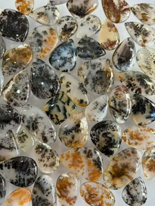 Cabochons d'agate mousse dendritique de qualité en gros, pierres précieuses naturelles à 100%, pierres brutes polies à la main pour la fabrication de bijoux - Product Image 3