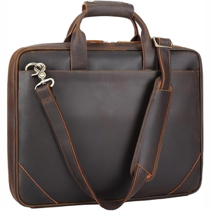 Vente chaude dernière mode sacs de bureau en cuir véritable pour hommes sac en cuir fait à la main sac de logo personnalisé - Product Image 1