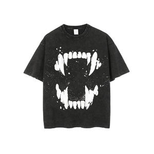 T-shirts à manches courtes en jersey pour hommes, coupe ample, délavés à l'acide, séchage rapide, respirants, écologiques, avec logo personnalisé sur le devant/taille – Meilleur design - Product Image 1