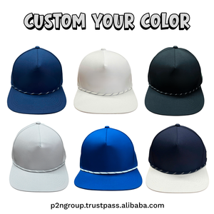 Casquette Snapback Bleue 6 Panneaux Unisexe Adulte Décontractée Couleur Unie en Toile de Polyester avec Trous Découpés au Laser pour Vente en Gros - Product Image 6