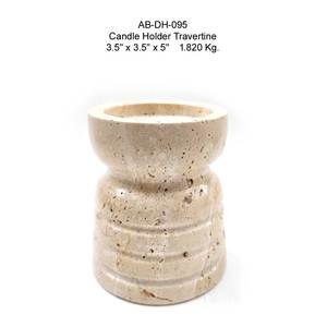 Portavelas de Mármol Natural Hecho a Mano de Alta Calidad de 5x5x1.5 Pulgadas para Decoración del Hogar, Sala de Estar y Comedor, Uso en Pascua - Product Image 4
