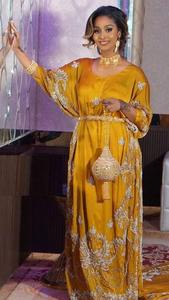 Tela Dirac somalí con cuentas hechas a mano de primera calidad con detalles bordados para exportación de vestidos de fiesta de boda - Product Image 4