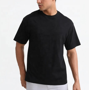 2024 article le plus vendu de l'été en gros personnalisé votre logo de marque 100% coton blanc hommes t-shirt coupe unie hommes T-shirts stock - Product Image 6