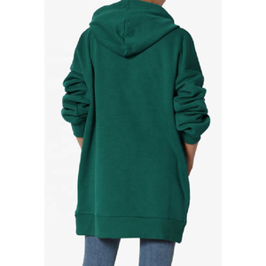 Sudaderas con capucha de entrenamiento para correr de invierno de alta calidad para mujer, sudaderas con logotipo personalizado de talla grande, sudaderas lisas al por mayor - Product Image 2