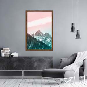 80 X 120 cm Dark Oak Natural Wood Photo <b>Frame</b> <b>with</b> UV <b>Printing</b> and Engraved Design Glass Front for Display - Product Image 5