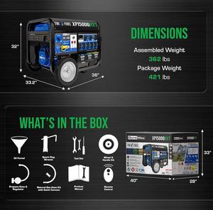 เครื่องกำเนิดไฟฟ้าสำรองสำหรับบ้านแบบพกพา รุ่น XP15000HXT 15000 วัตต์ ใช้ได้สามระบบเชื้อเพลิง พร้อมระบบเตือนก๊าซคาร์บอนมอนอกไซด์ รับประกัน 3 ปี จากโรงงาน - Product Image 5
