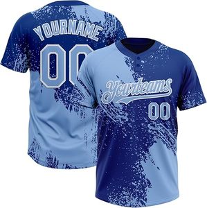 Jersey de béisbol y sóftbol transpirable personalizado al por mayor, conjuntos de ropa deportiva para hombres y mujeres, nombre del equipo, número, camiseta en blanco personalizable - Product Image 1
